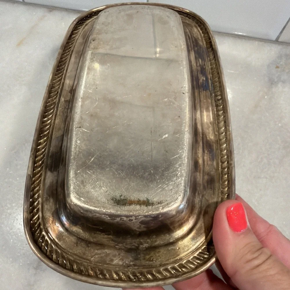 International Silver Co Butter Dish With Lid 8